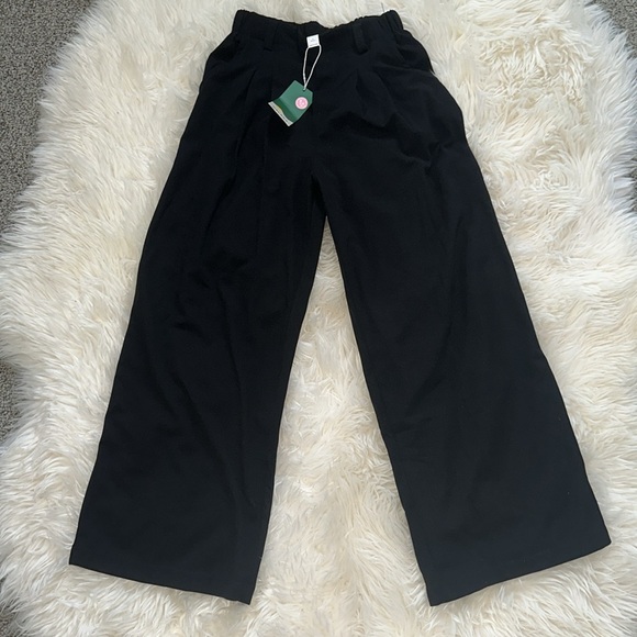 Halara Flex High Waisted Side Pocket Wide Leg Waffle Work Pants. Small Regular - Picture 5 of 8